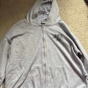 Gray Zip-Up Hoodie